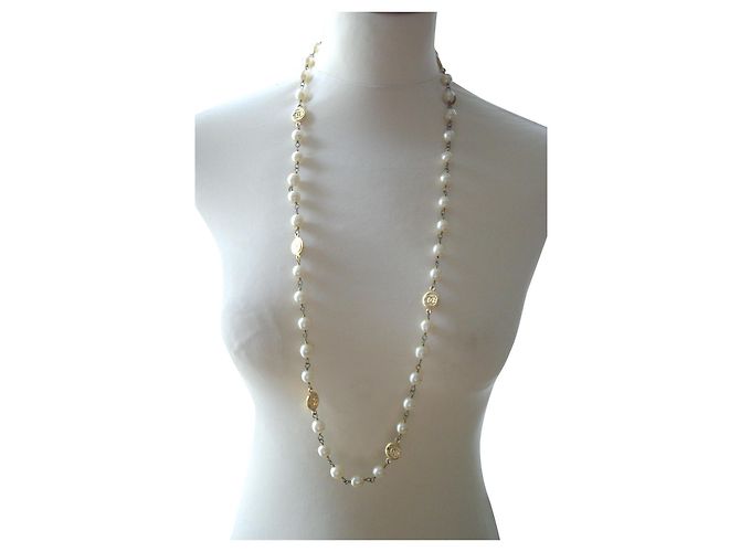 Chanel Collares largos Blanco Dorado - vista 2