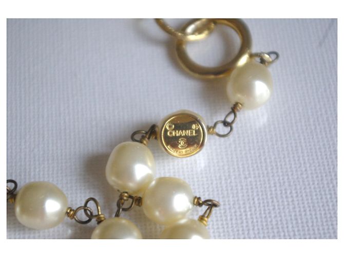 Chanel Collares largos Blanco Dorado - vista 3