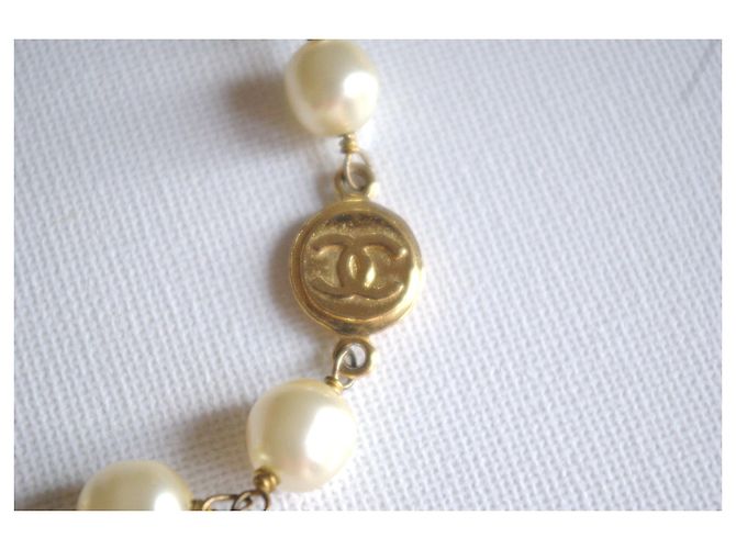 Chanel Collares largos Blanco Dorado - vista 4