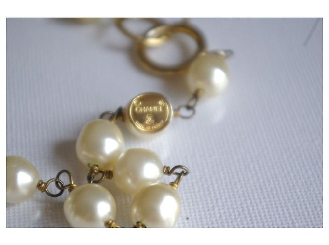 Chanel Collares largos Blanco Dorado - vista 6