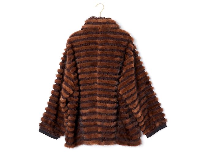 Dolce & Gabbana Mink and Silk Brown Coat Size 38 - view 2