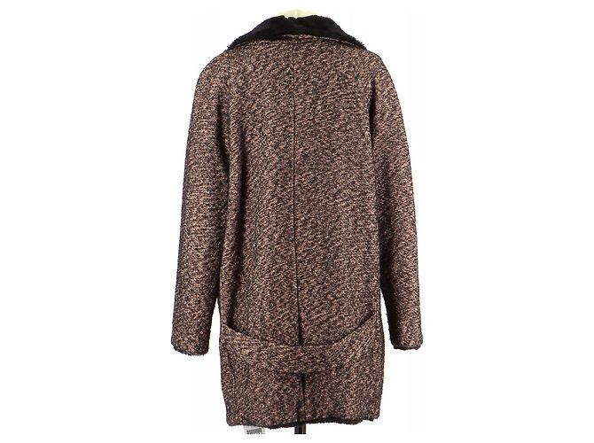 Manteau Cop-Copine Modèle Batik Taille 36 - Gris, Mi-long, Ceinturé - Très Bon état