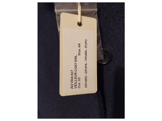 Cappotto Hartford in lana blu navy bambina 5-6 anni - vista 3