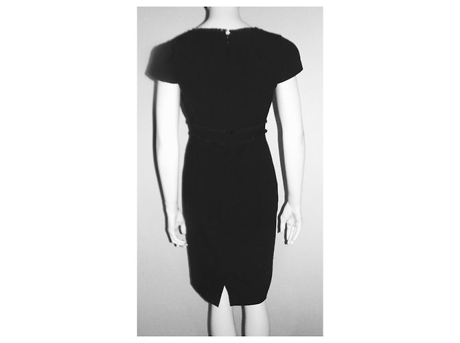 Karl Lagerfeld schwarzes Kleid mit Fransen - Ansicht 4