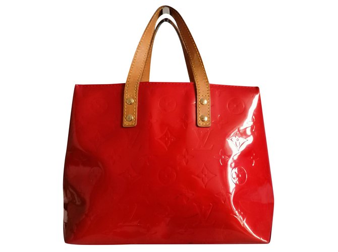 Louis Vuitton MM Reade Tote vernis Cuir Cuir vernis Rouge ref.173443