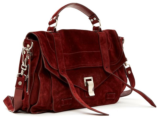 Borsa Proenza Schouler PS1 Camoscio Bordeaux Argento Bordò - vista 2