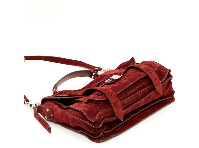 Borsa Proenza Schouler PS1 Camoscio Bordeaux Argento Bordò - vista 4