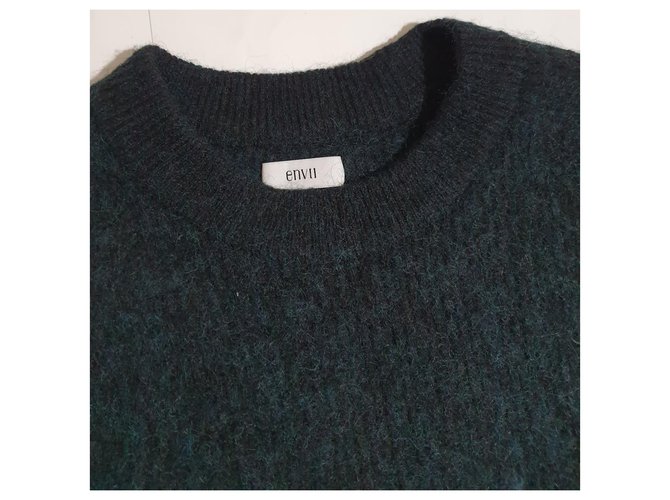 Envii Grüner Pullover aus Wolle und Mohair Gr. L Dunkelgrün - Ansicht 2