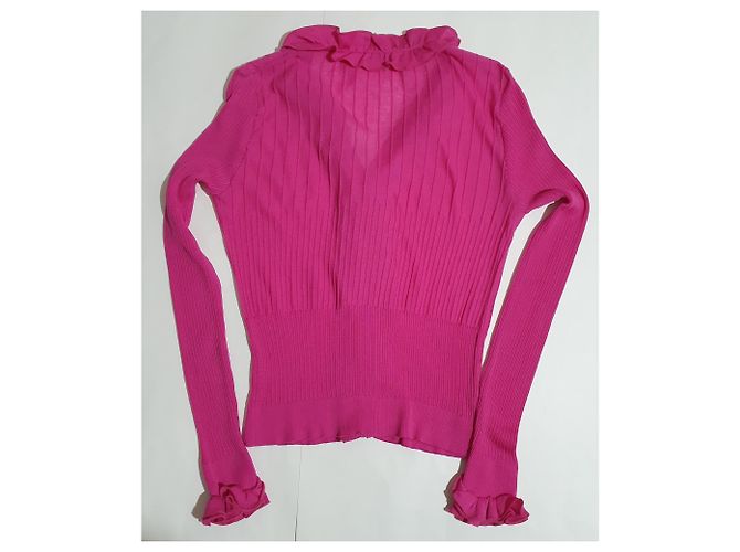 Anne Fontaine Strickjacke aus Baumwolle Rosa Größe 42 Pink - Ansicht 3