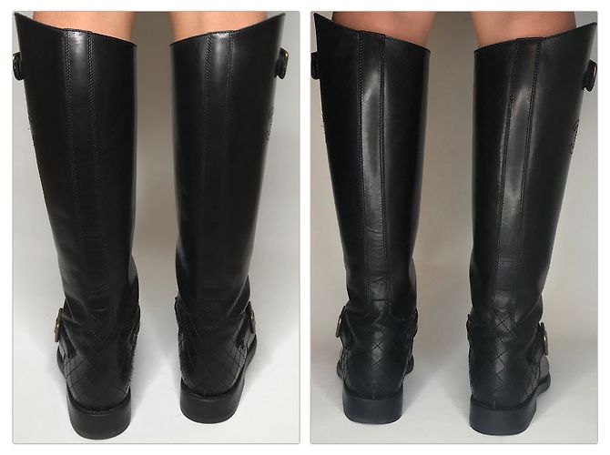 Chanel stivali con logo CC e dettaglio trapuntato Nero - vista 7