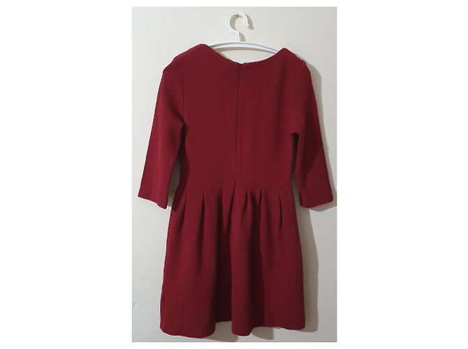 Vestido Ganni Burdeos de Algodón - vista 2