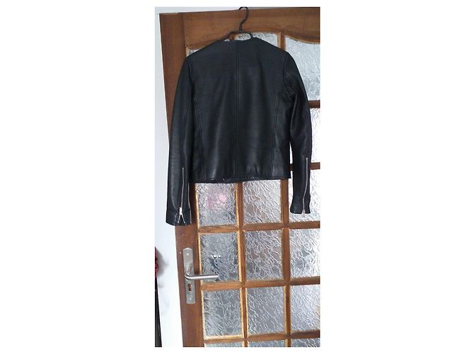 Céline Perfecto Lederjacke Schwarz - Ansicht 2