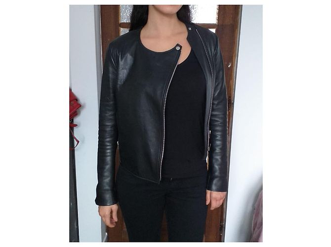 Céline Perfecto Lederjacke Schwarz - Ansicht 5