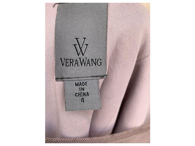 Vera Wang Abito da sera con tulle e paillettes Rosa Porpora - vista 7