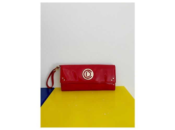 Clutch Christian Dior in vernice rossa Rosso - vista 2