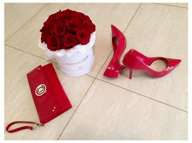 Clutch Christian Dior in vernice rossa Rosso - vista 3