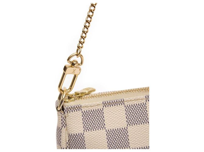 Louis Vuitton Mini Pochette Accessoires Damier Azur Crema - vista 3
