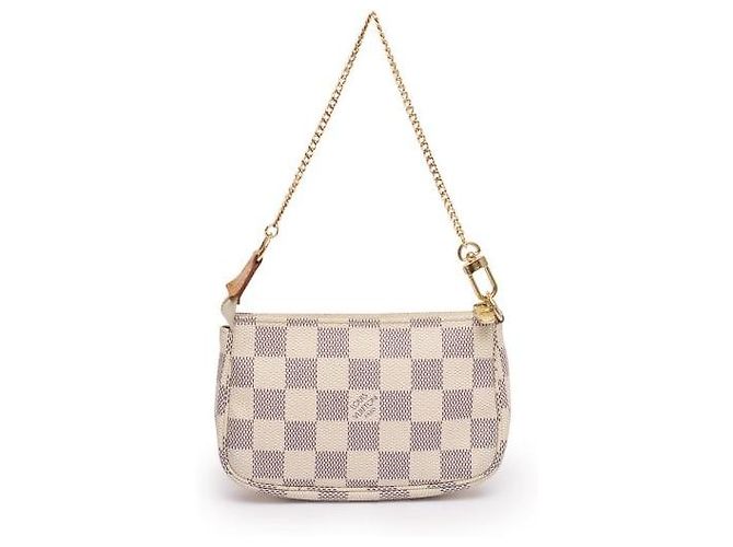 Louis Vuitton Mini Pochette Accessoires Damier Azur Crema - vista 5
