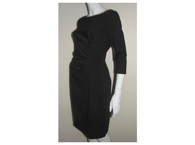 Vestido drapeado negro Dkny - vista 2