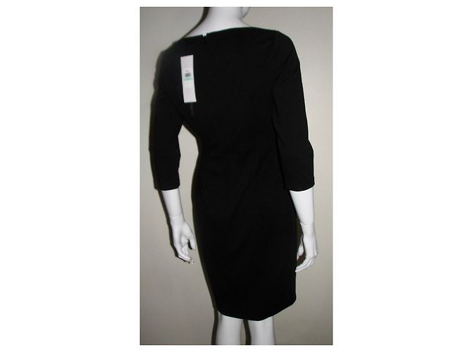 Vestido drapeado negro Dkny - vista 4