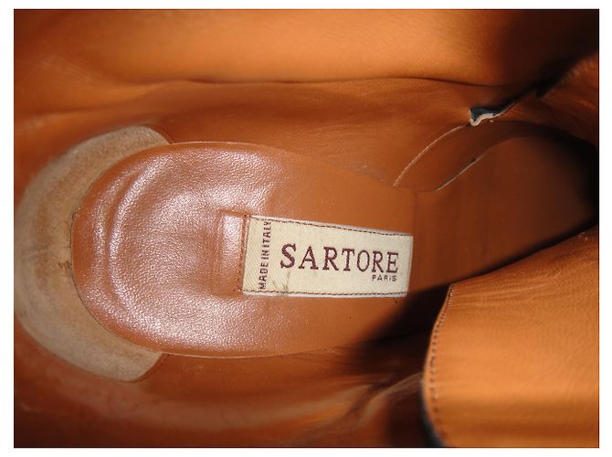 Botas Sartore de piel negras 37 IT Negro - vista 2