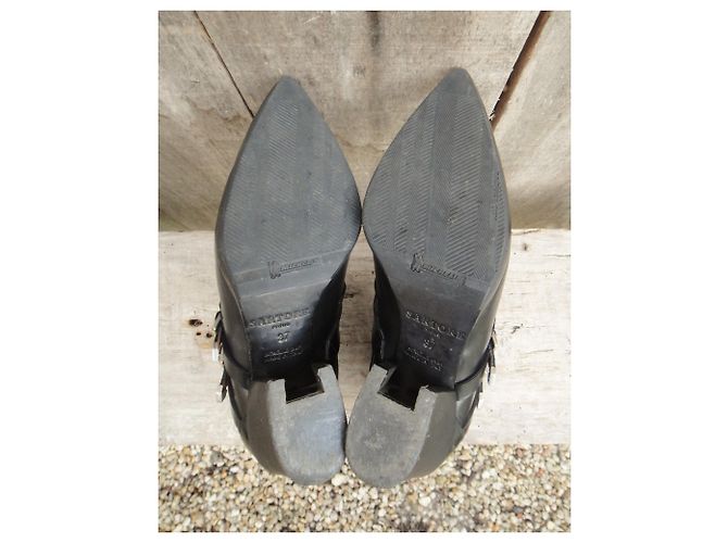 Botas Sartore de piel negras 37 IT Negro - vista 7