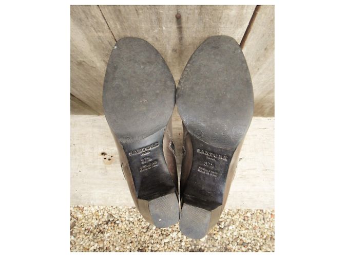 Botas Sartore de piel marrón 37.5 IT Castaño - vista 6
