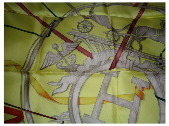 Hermès Bufandas de seda Amarillo - vista 5