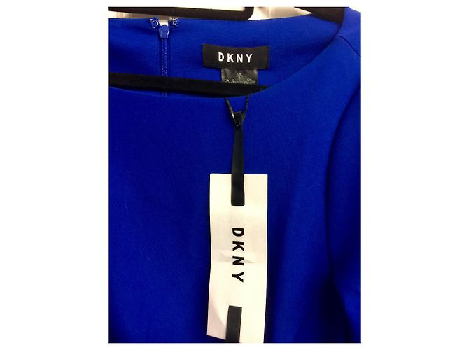 DKNY ponte Seite geraffte blaues Kleid - Ansicht 3