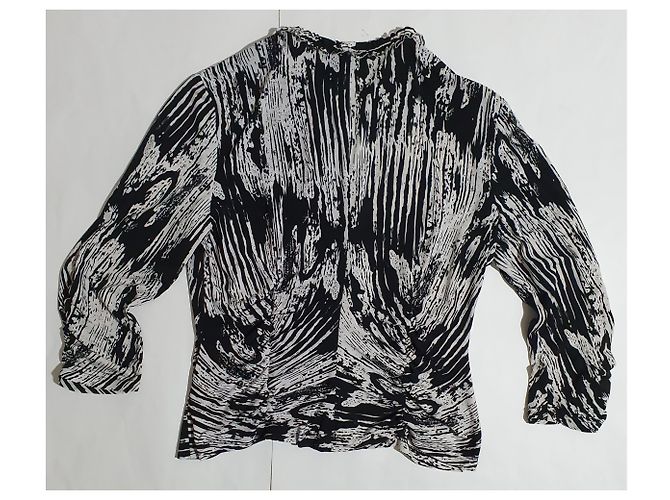 Joseph Ribkoff Blusenhemd Schwarz Weiß Polyester XL - Ansicht 3