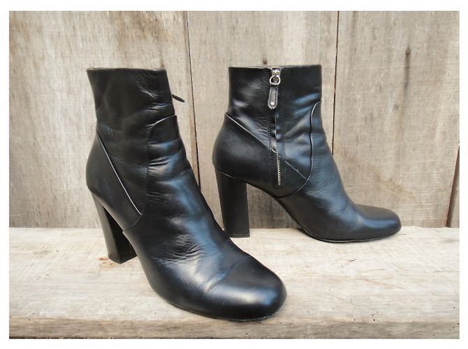 Botas Iro AF343 de cuero negras 40 Negro - vista 3
