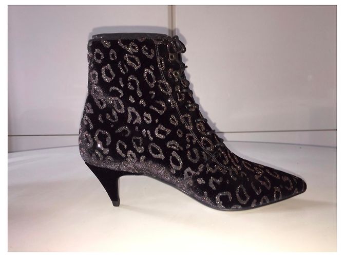 Yves Saint Laurent YSL Leopardenmuster Stiefel Mehrfarben - Ansicht 8