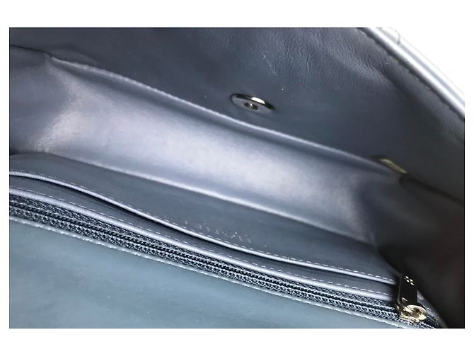 Timeless Chanel Mini bolso rectangular clásico con solapa y caja Azul Gris - vista 17