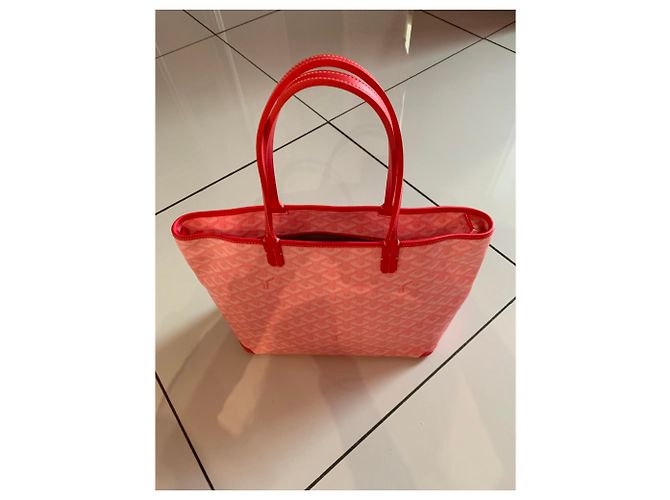 Borsa a mano Goyard Artois Rosa in Tela - vista 3