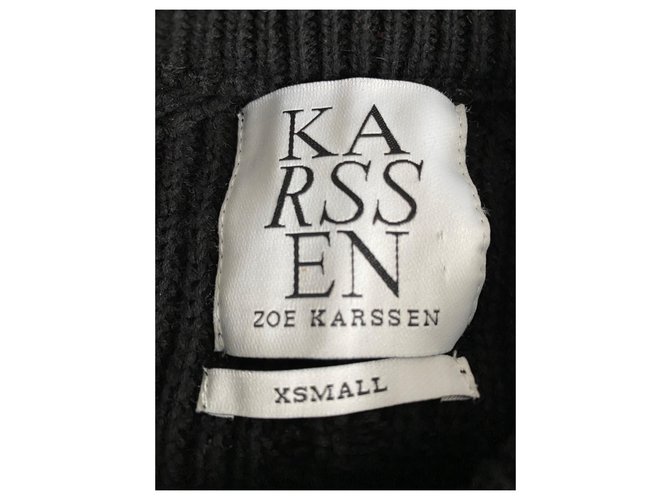 Zoe Karssen Rundhalspullover Schwarz Weiß - Ansicht 4