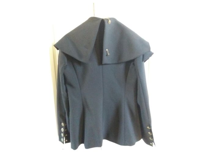 Jean Paul Gaultier Jacke aus schwarzer Wolle - Ansicht 4