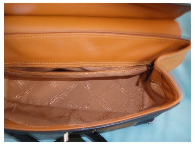 Borsa Longchamp in scamosciato cognac e pelle nera Multicolore - vista 5