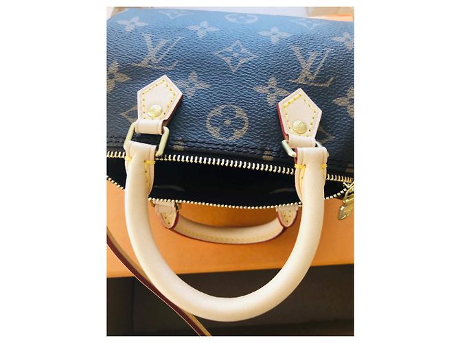 Borsa a mano Louis Vuitton Speedy Nano Marrone in Tela - vista 13
