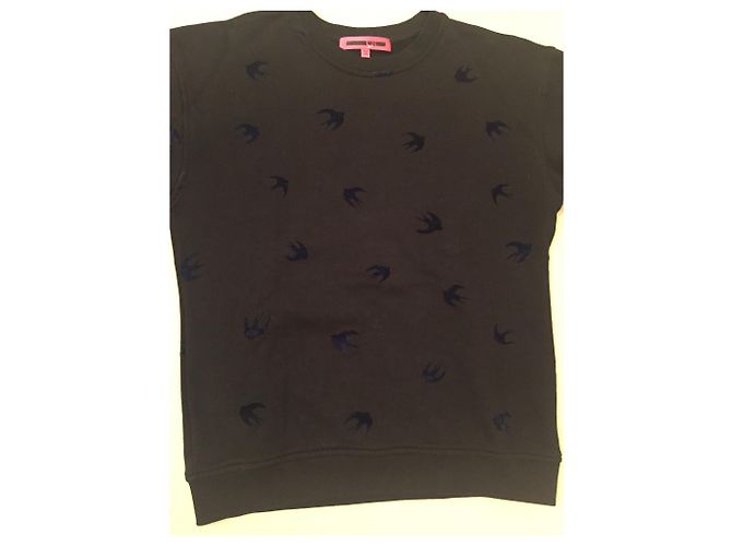 Alexander Mcqueen MCQ- Sudadera con estampado de pájaros- Nuevo Negro - vista 3