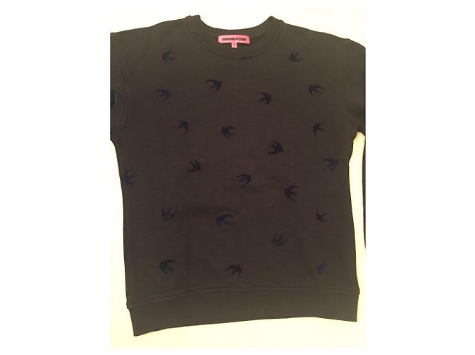 Alexander Mcqueen MCQ- Sudadera con estampado de pájaros- Nuevo Negro - vista 4