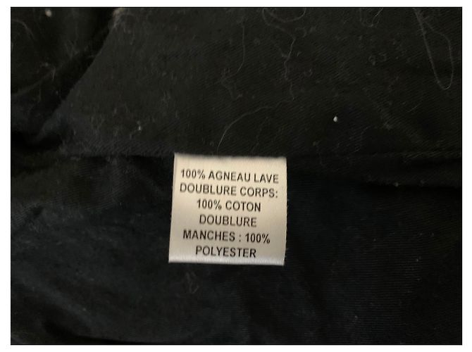 Maje Jacke aus schwarzem Lammleder - Ansicht 3