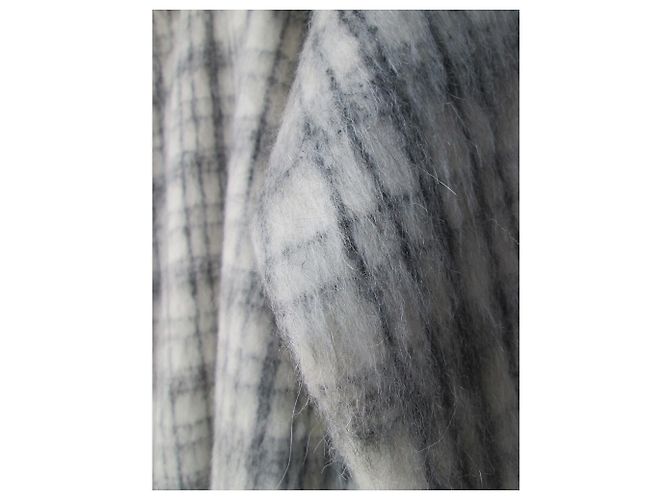 Jersey Nanushka de lana a cuadros blanco y gris - vista 6
