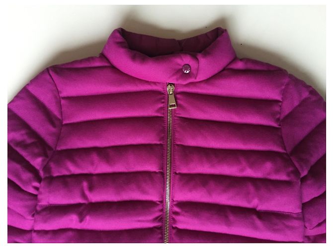 Piumino Moncler in cashmere viola Porpora - vista 4