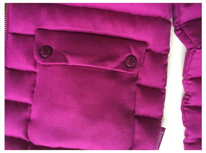 Piumino Moncler in cashmere viola Porpora - vista 5