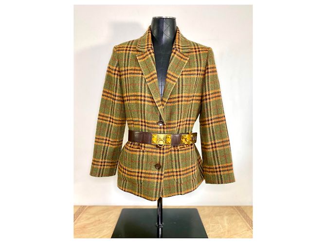 Old England Lambswool Blazer Braun Beige Dunkelgrün - Ansicht 4