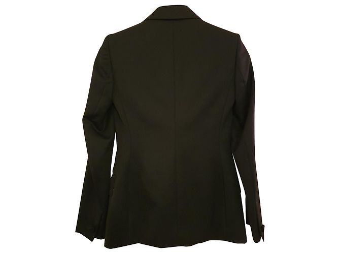 Yves Saint Laurent YSL Rive Gauche Wool Smoking Jacket Schwarz - Ansicht 2