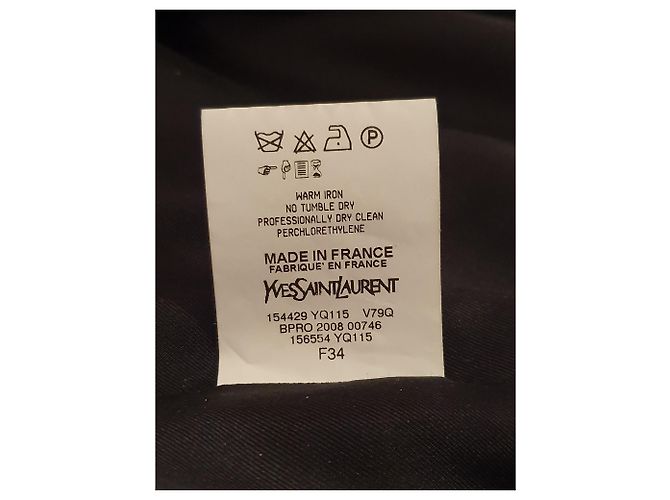 Yves Saint Laurent YSL Rive Gauche Wool Smoking Jacket Schwarz - Ansicht 5