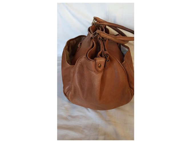 Borsa Vanessa Bruno Moon in pelle marrone - vista 4