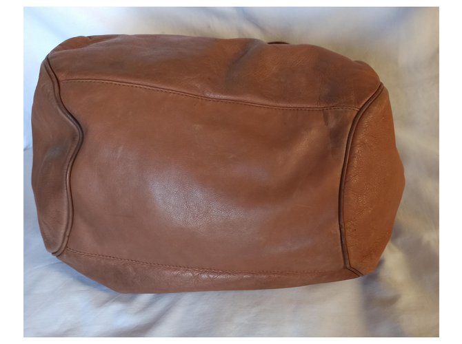 Borsa Vanessa Bruno Moon in pelle marrone - vista 5