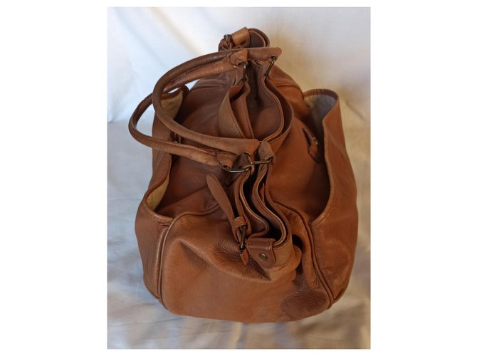 Borsa Vanessa Bruno Moon in pelle marrone - vista 6